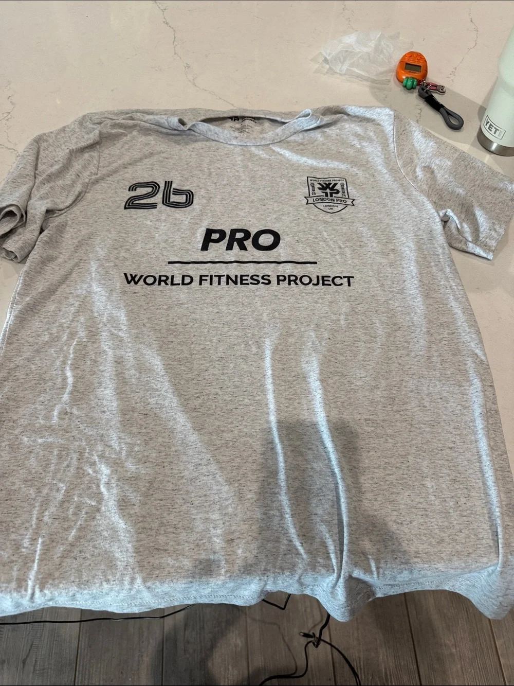 Pro World Fitness Project Kids T-Shirt - Gray - Picture 1 of 1